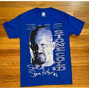 WWE Legends Stone Cold Steve Austin 3:16 T Shirt Mens Small Blue